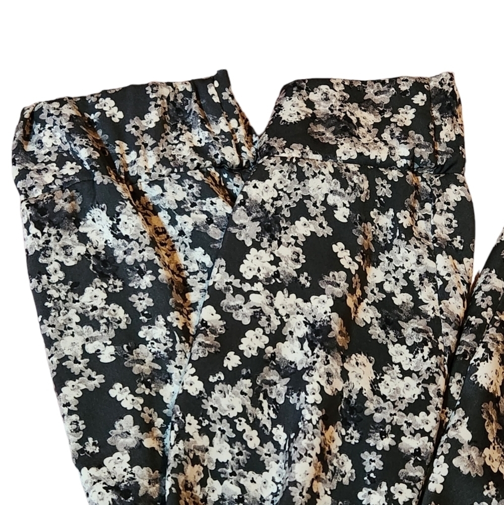 Zara Trafaluc Grey Floral Joggers w Pockets Size M - Picture 3 of 8